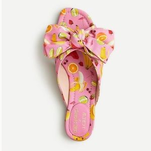 J Crew x Edie Parker fruit punch bow slides size 9
